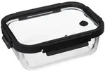 Glasbeh&auml;lter f&uuml;r Lebensmittel mit luftdichtem Deckel, transparent - Schwarz