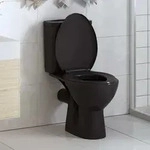 vidaXL Toilettensitz mit Absenkautomatik und Quick-Release Schwarz - Schwarz