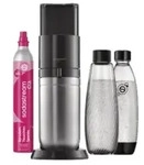 SodaStream Duo, Schwarz, Knopf, 158 mm, 440 mm, Screw-in, Glas - Schwarz