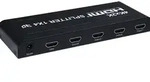 INF 1x4 HDMI Splitter auf 4 Bildschirme 4K - Schwarz