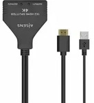 AISENS A123-0654, HDMI, 2x HDMI, 3840 x 2160 Pixel, Schwarz, 4K Ultra HD, 12...
