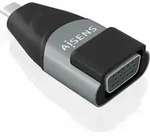 Adapter Konverter Aisens Aluminium Usb-C/M Auf Vga Hdb15/H Grau - Schwarz/Grau