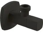 Eckventil, Wasserventil, schwarz, matt, rund, Anschlussventil, 1/2" x 3/8",...