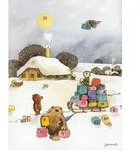 Janoschs Adventskalender "Schlittenfahrt"