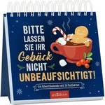 Postkarten-Adventskalender. Bitte lassen Sie Ihr Geb&auml;ck nicht unbeaufsichtigt!