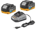 Procraft Starter Pack 20 V C20/2 Ladeger&auml;t 2 A + 2x 20/4 Industrial Akku 4,0 Ah