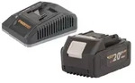 Procraft Starter Pack C20/6.5 Schnell Ladeger&auml;t 20 V 6,5 A + 1x 20/4 Akku 4,0...