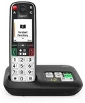 Gigaset Easy 520A Seniorentelefon mit Anrufbeantworter, SOS-Notruf, Schwarz - Schwarz