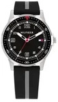 Tommy Hilfiger Uhr mit DREI-Zeiger-Quarzwerk f&uuml;r die Jugend mit Schwarzes Siliko -