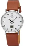 MASTER TIME MTLS-10741-12L Damen-Armbanduhr, Edelstahl-Geh&auml;use, Leder-Armband -