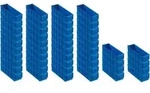 SuperSparSet 48x Blaue Industriebox 300 S | HxBxT 8,1x9,1x30cm | 1,6 Liter 