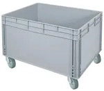 Stapelbeh&auml;lter mit 2 Griffleisten und 4 Lenkrollen, LxBxH 800 x 600 x 545 mm,...