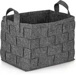N8WERK Filz-Aufbewahrungstasche M - 35 x 25 x 25 cm - Dunkelgrau Filz Tragekorb