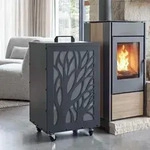Pelletbeh&auml;lter HWC-Q30 B&auml;ume, Pelletbox Aufbewahrungsbox f&uuml;r z.B. Tierfutter,