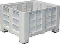 Gro&szlig;box mit 4 F&uuml;&szlig;en, LxBxH 1200 x 1000 x 760 mm, grau, Boden/W&auml;nde...