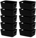 Aufbewahrungsboxen Kunststoff 30 cm Schwarz 10 St&uuml;ck