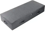 Unterbett Aufbewahrungsbeh&auml;lter Leinen Grau Faltbar 100x43x18cm