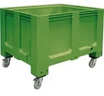 Palettenbox, 4 Rollen, 610 Liter, 1200x1000x915 mm, Tiefk&uuml;hlhaus geeignet,...