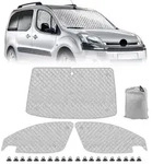 Sonnenschutz Auto Frontscheibe 3-teiliges Set f&uuml;r Citroen Berlingo 2008-2018,
