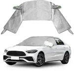 Auto Windschutzscheibenabdeckung Thermo Wasserdicht UV-Schutz 146x112cm Silber -