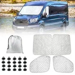 Windschutzscheiben-Sonnenschutz 3-teiliges Set f&uuml;r Ford Transit Van MK7...