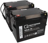 2x Q-Batteries 12LC-75 AGM Akku 24V 77Ah &ndash; kompatibel mit Meyra Optimus Sprint