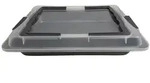 Backblech mit Deckel und Tragegriffen 42,5 x 29,5 x 7,5 cm Anthrazit Backform
