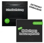 HERDSET Bosch Backofen 3D Hei&szlig;luft EcoClean + keenberk Induktionskochfeld...