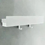 Wei&szlig;er 42cm Duschklemmholz Badorganizer Selbstklebend - Wei&szlig;