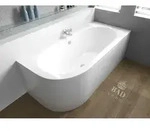 BADLAND Eckbadewanne Rechteck Badewanne Avita RECHTS 150X75 mit Acrylsch&uuml;rze,