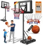 KESSER&reg; Mobiler Basketballst&auml;nder Basketballkorb 160-210cm Set mit Ball &...