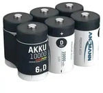 ANSMANN Akku Mono D 9300 mAh 1,2V NiMh, 6 St&uuml;ck