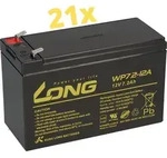 21x Kung Long WP7,2-12A F2 AGM-Akkus 12V 7,2Ah &ndash; passend f&uuml;r Benning...