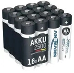ANSMANN Akku Mignon AA 2500 mAh1,2V Ni-MH, 16 St&uuml;ck