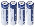 4x AA 1,5V 3300mWh typisch 2000mAh Lithium Ionen Akku wiederaufladbar 1.5V nur mit