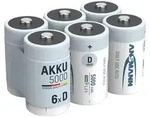 ANSMANN Akku D 5000mAh Mono NiMH 1,2V &ndash; 1000x wiederaufladbar (6 St&uuml;ck)