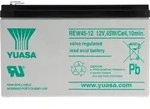 Yuasa REW45-12 Akku Blei Hochstrom 12V mit 8Ah, Faston 6,3mm Steckkontakte - Grau