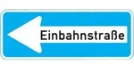 Verkehrszeichen 220-10, 800x300 mm, Einbahnstra&szlig;e links, RAL-G&uuml;tezeichen...