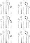Besteck Set 30-teilig f&uuml;r 6 Personen Edelstahl sp&uuml;lmaschinenfest silber -...