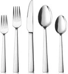 Besteckset 30-teilig Edelstahl f&uuml;r 6 Personen Silber Hochglanzpoliert