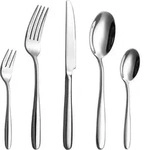 Besteck Set 60 Teile f&uuml;r 12 Personen Edelstahl poliert sp&uuml;lmaschinenfest -...