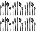 Besteck Set 30-teilig f&uuml;r 6 Personen Edelstahl Schwarz Sp&uuml;lmaschinenfest -...
