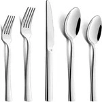 Besteckset 30-teilig f&uuml;r 6 Personen Edelstahl Hochglanzpoliert...