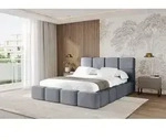 ALTDECOR Polsterbett mit Bettkasten - NATA - 180x200 - Grau - Bett mit Matratze