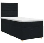 vidaXL Boxspringbett mit Matratze Schwarz 100 x 200 cm Stoff - Schwarz