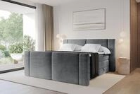 ALTDECOR Boxspringbett mit Fu&szlig;teil - H3/H4 Matratze und Topper - EVON-Z KING -