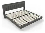 HOME DELUXE LED Bett &ndash; 200 x 200 cm, Dunkelgrau | Polsterbett mit Beleuchtung,
