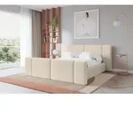 ALTDECOR Polsterbett mit Bettkasten - TEVO-Z - 140x200 - Dunkelbeige - Bett mit
