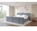 ALTDECOR Polsterbett mit Bettkasten - RIVO-Z - 200x200 - Grau - Bett mit Kopfteil und