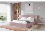 ALTDECOR Polsterbett mit Bettkasten - TEVO - 120x200 - Rosa - Bett ohne Matratze,